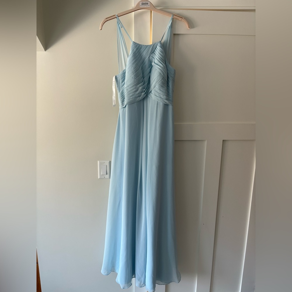 Azazie sky blue bridesmaid dress
